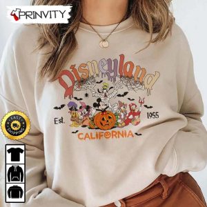 Disneyland Calofornia Est 1955 Mickey Minnie And Friends Halloween Pumpkin Sweatshirt Walt Disney Gift For Halloween Unisex Hoodie T Shirt Long Sleeve Prinvity 2