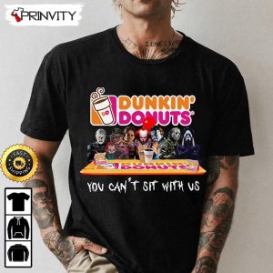 Dunkin Donuts Coffee Horror Movies Halloween Sweatshirt You Cant Sit With Us Gift For Halloween William Rosenberg Unisex Hoodie T Shirt Long Sleeve Prinvity 1
