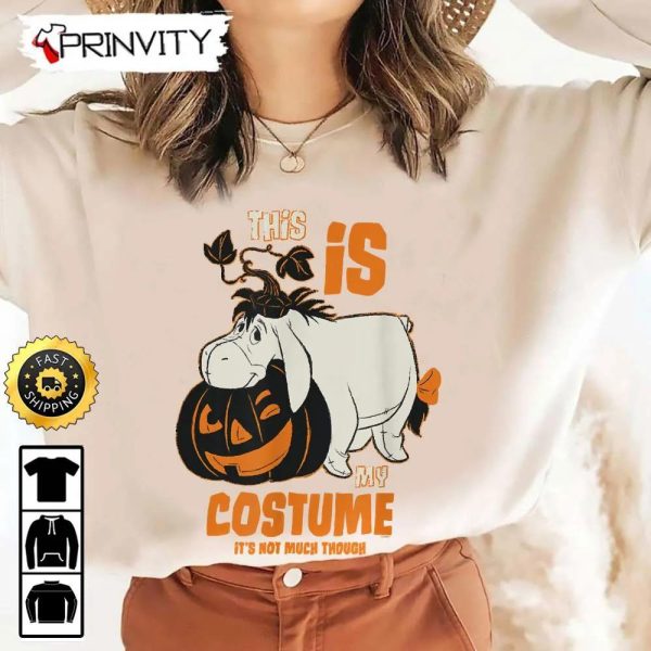 Eeyore Winnie The Pooh This Is My Costume Halloween Pumpkin Sweatshirt, Walt Disney, Gift For Halloween, Unisex Hoodie, T-Shirt, Long Sleeve – Prinvity