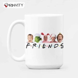 Friends Christmas Grinch And Kevin Elf Mugs, White Mugs Size 11oz & 15oz, Christmas Tv Show, Merry Grinch Mas, Best Christmas Gifts For 2022, Happy Holidays – Prinvity
