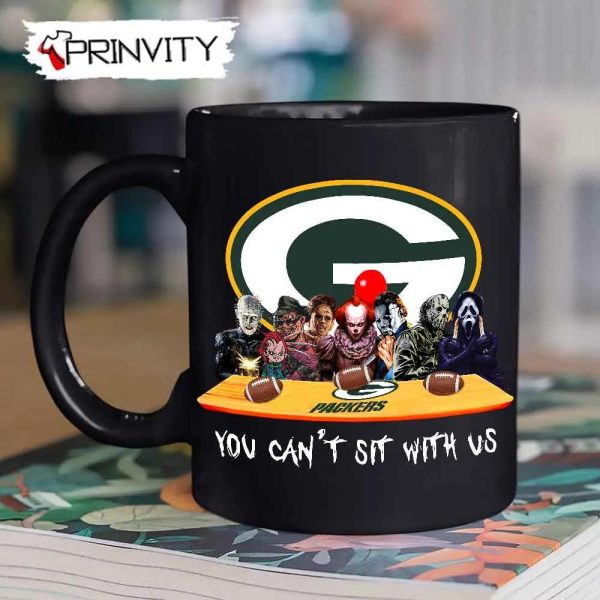 Green Bay Packers Horror Movies Halloween Mug, Size 11oz & 15oz, You Can’t Sit With Us, Gift For Halloween, Green Bay Packers Club National Football League – Prinvity