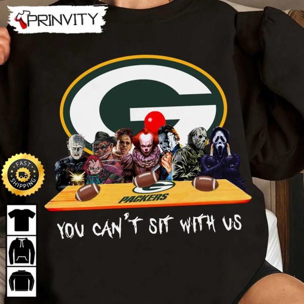 Green Bay Packers Horror Movies Halloween Sweatshirt, You Can’t Sit With Us, Gift For Halloween, National Football League, Unisex Hoodie, T-Shirt, Long Sleeve – Prinvity