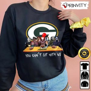 Green Bay Packers Horror Movies Halloween Sweatshirt You Cant Sit With Us Gift For Halloween National Football League Unisex Hoodie T Shirt Long Sleeve Prinvity 4
