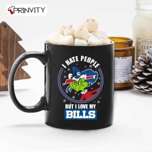 Grinch Christmas I Hate People But I Love My Bills NFL Mug Mugs Size 11oz 15oz National Football League Merry Grinch Mas Best Christmas Gifts For 2022 Happy Holidays 3