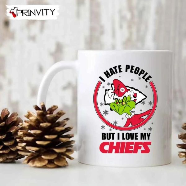 Grinch Christmas I Hate People But I Love My Chiefs NFL Mugs, Mugs Size 11oz & 15oz, National Football League, Merry Grinch Mas, Best Christmas Gifts For 2022, Happy Holidays