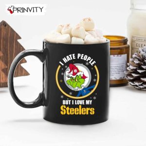 The Grinch Christmas I Hate People But I Love My Steelers NFL Mug Mugs Size 11oz 15oz National Football League Merry Grinch Mas Best Christmas Gifts For 2022 Happy Holidays 1