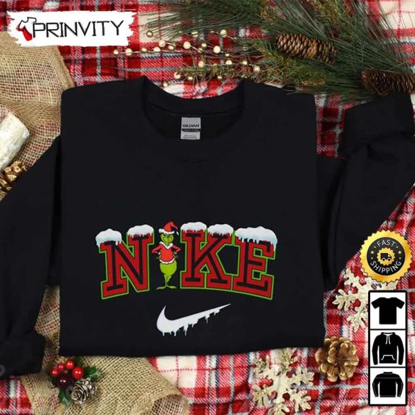 Nike The Grinch Christmas Snow Sweatshirt, Cute Christmas, Santa Grinch Christmas, Best Christmas Gifts For 2022, Unisex Hoodie, Sweatshirt, Long Sleeve – Prinvity