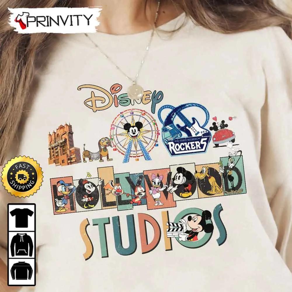 Hollywood Studios Mickey And Friends In Disney Family Sweatshirt, Walt Disney, Gift For Halloween, Unisex Hoodie, T-Shirt, Long Sleeve - Prinvity