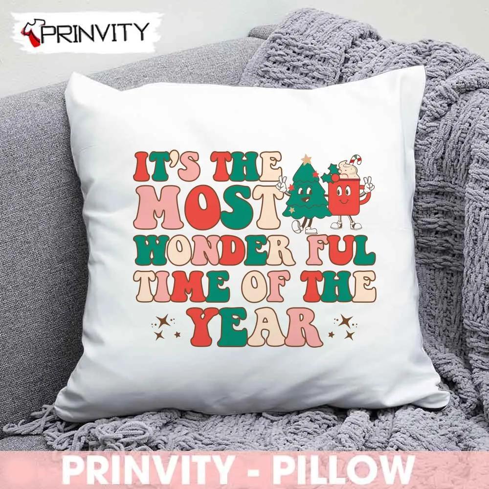 Best Christmas Gifts 2022 Its The Most Wonderful Time Of The Year Pillow Merry Christmas Gifts For Christmas Happy Holiday Prinvity 3