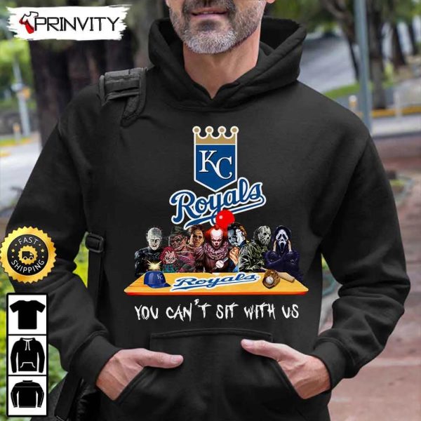 Kansas City Royals Horror Movies Halloween Sweatshirt, You Can’t Sit With Us, Gift For Halloween, Major League Baseball, Unisex Hoodie, T-Shirt, Long Sleeve – Prinvity