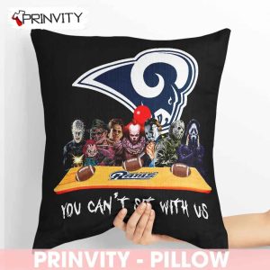 Los Angeles Rams Horror Movies Halloween Pillow, You Can’t Sit With Us, Gift For Halloween, National Football League, Size 14”x14”, 16”x16”, 18”x18”, 20”x20” – Prinvity