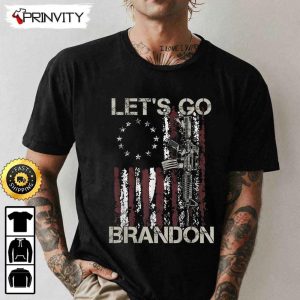 Lets Go Brandon Gun American Flag Patriots Hoodie 4th of July Thank You For Your Service Patriotic Veterans Day Unisex Sweatshirt T Shirt Long Sleeve Prinvity 2