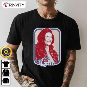 Loretta Lynn Style Country Music Fan Design Red T-Shirt, Country Music’s Iconic, Unisex Hoodie, Sweatshirt, Long Sleeve, Tank Top – Prinvity