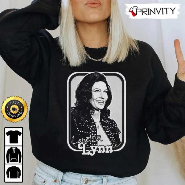 Loretta Lynn Style Country Music Fan T-Shirt, Country Music’s Iconic, Unisex Hoodie, Sweatshirt, Long Sleeve, Tank Top – Prinvity
