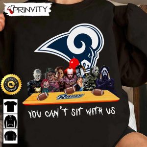 Los Angeles Rams Horror Movies Halloween Sweatshirt, You Can’t Sit With Us, Gift For Halloween, National Football League, Unisex Hoodie, T-Shirt, Long Sleeve – Prinvity