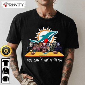 Miami Dolphins Horror Movies Halloween Sweatshirt You Cant Sit With Us Gift For Halloween National Football League Unisex Hoodie T Shirt Long Sleeve Prinvity 1