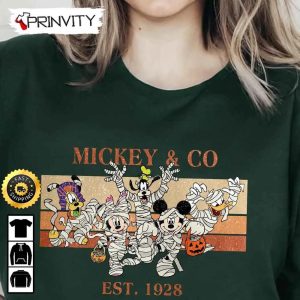 Mickey And Co Est 1928 Friends Mummy Halloween Sweatshirt, Walt Disney, Gift For Halloween, Unisex Hoodie, T-Shirt, Long Sleeve - Prinvity