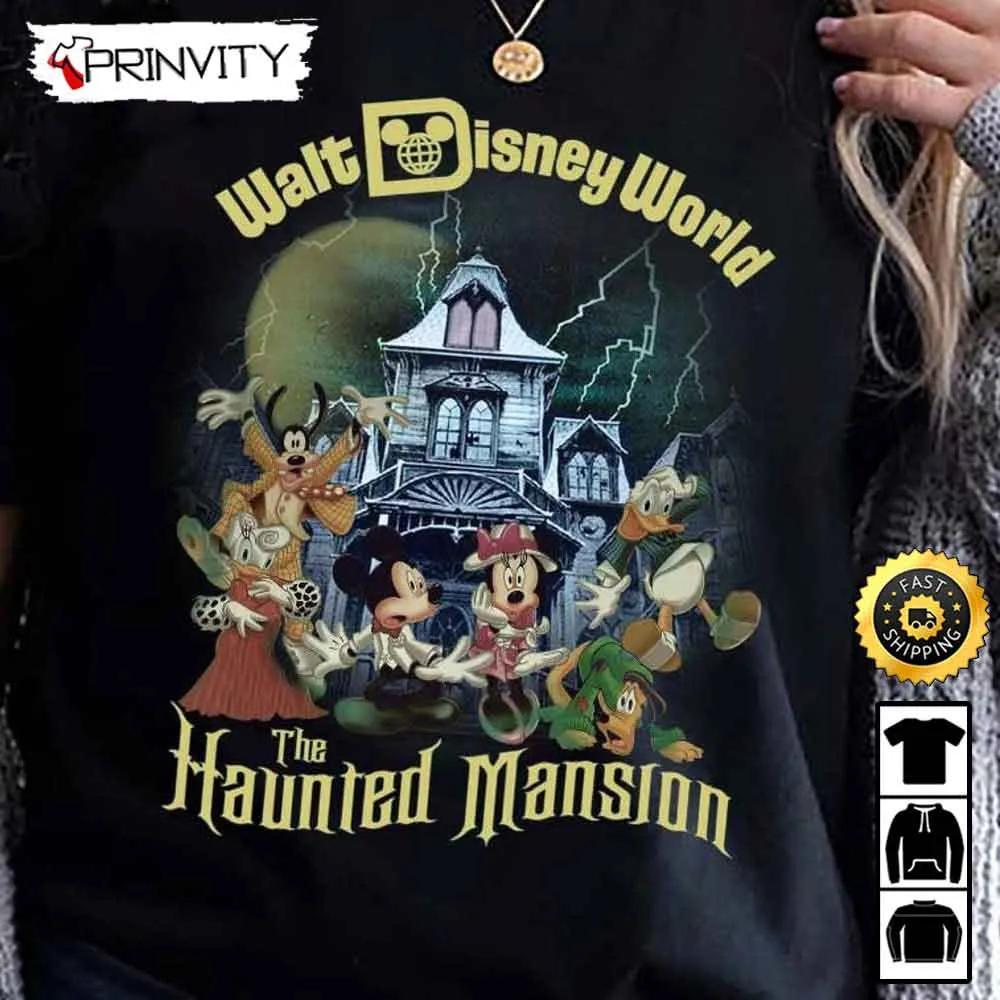 Mickey & Friends Walt Disney World Halloween Haunted Mansion Sweatshirt, Walt Disney, Gift For Halloween, Unisex Hoodie, T-Shirt, Long Sleeve - Prinvity