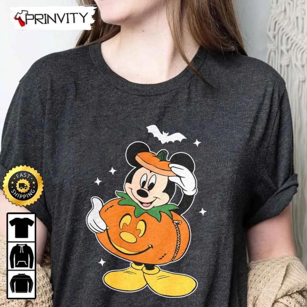 Mickey Halloween Pumpkin 2022 Not So Scary Sweatshirt, Walt Disney, Gift For Halloween, Unisex Hoodie, T-Shirt, Long Sleeve – Prinvity