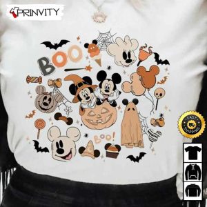 Mickey Minnie Disney Halloween Pumpkin Sweatshirt, Trick Or Treat, Boo, Spooky, Walt Disney, Gift For Halloween, Unisex Hoodie, T-Shirt, Long Sleeve - Prinvity