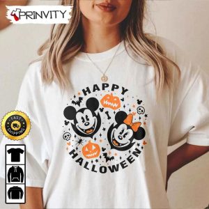 Mickey Minnie Mouse Vampire Scary Happy Halloween Pumpkin Sweatshirt Walt Disney Gift For Halloween Unisex Hoodie T Shirt Long Sleeve Prinvity 2 1