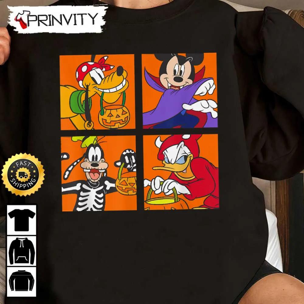 Mickey Mouse And Friends Surprise Disney Halloween Sweatshirt, Walt Disney, Gift For Halloween, Unisex Hoodie, T-Shirt, Long Sleeve - Prinvity