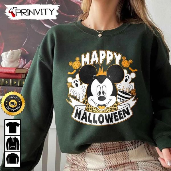 Mickey Mouse Spooky Season Halloween Pumpkin Sweatshirt, Walt Disney, Gift For Halloween, Unisex Hoodie, T-Shirt, Long Sleeve – Prinvity