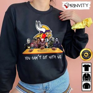 Minnesota Vikings Horror Movies Halloween Sweatshirt You Cant Sit With Us Gift For Halloween National Football League Unisex Hoodie T Shirt Long Sleeve Prinvity 4