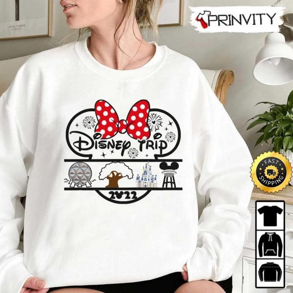Minnie Disney Trip 2022 Sweatshirt, Walt Disney, Gift For Halloween, Unisex Hoodie, T-Shirt, Long Sleeve – Prinvity