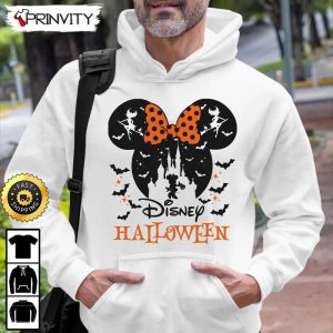 Minnie Mouse Disney Halloween Witch Bat Sweatshirt Walt Disney Gift For Halloween Unisex Hoodie T Shirt Long Sleeve Prinvity 2