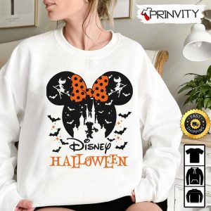 Minnie Mouse Disney Halloween Witch Bat Sweatshirt Walt Disney Gift For Halloween Unisex Hoodie T Shirt Long Sleeve Prinvity 5