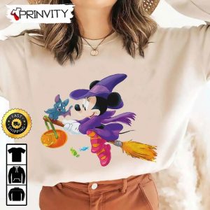 Minnie Mouse Flying Witch Halloween Sweatshirt Walt Disney Gift For Halloween Unisex Hoodie T Shirt Long Sleeve Prinvity 4 1