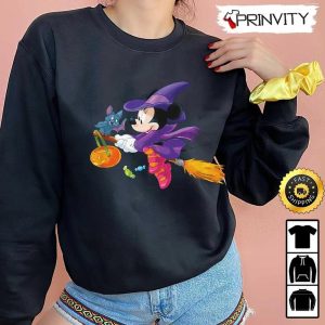 Minnie Mouse Flying Witch Halloween Sweatshirt Walt Disney Gift For Halloween Unisex Hoodie T Shirt Long Sleeve Prinvity 5 1