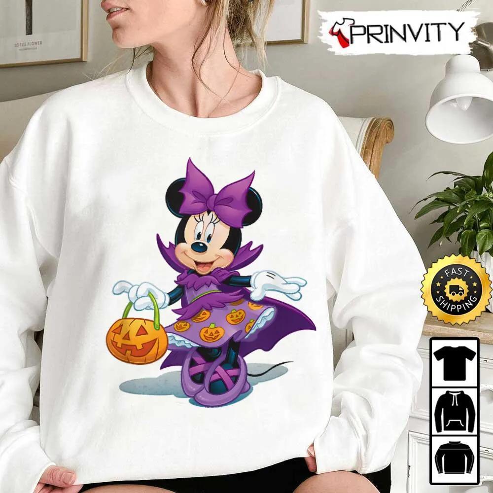 Minnie Mouse Magic Halloween Pumpkin Sweatshirt, Walt Disney, Gift For Halloween, Unisex Hoodie, T-Shirt, Long Sleeve - Prinvity