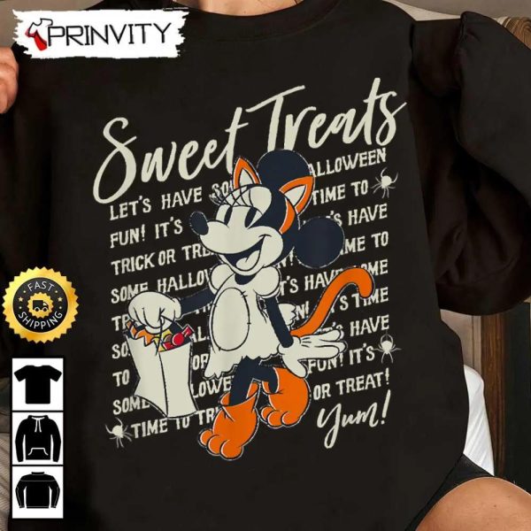 Minnie Mouse Sweet Treats Halloween Sweatshirt, Walt Disney, Gift For Halloween, Unisex Hoodie, T-Shirt, Long Sleeve – Prinvity