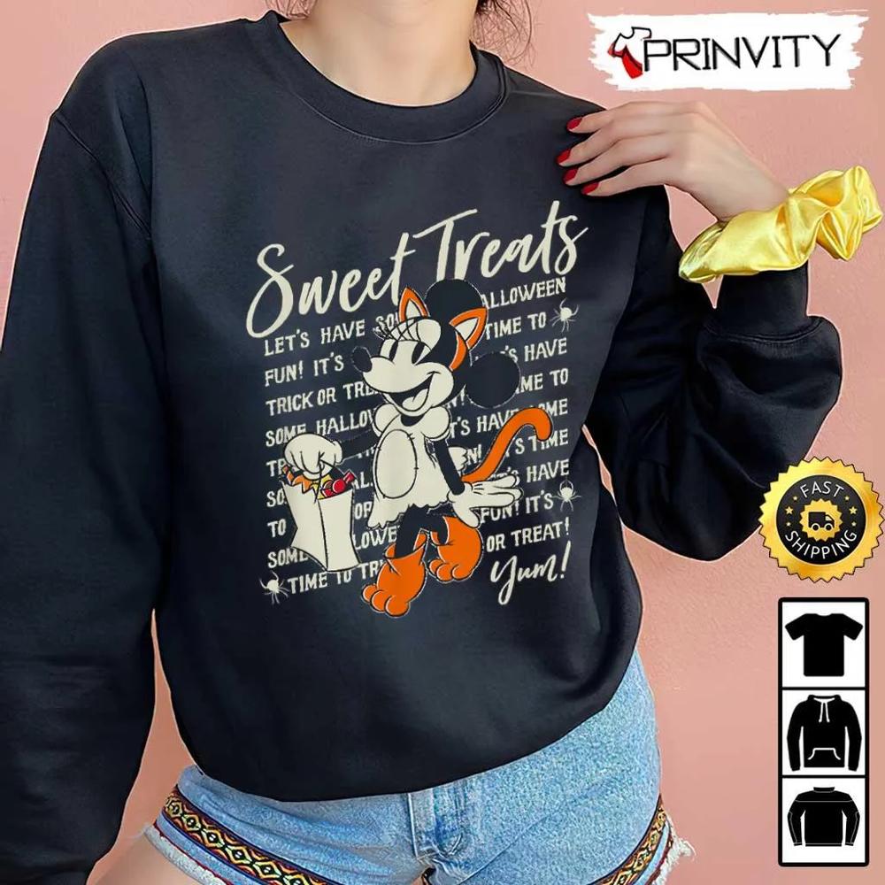 Minnie Mouse Sweet Treats Halloween Sweatshirt, Walt Disney, Gift For Halloween, Unisex Hoodie, T-Shirt, Long Sleeve - Prinvity