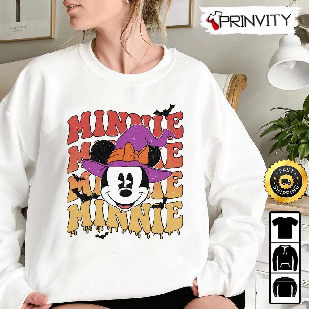 Minnie Mouse Witch Halloween Sweatshirt, Walt Disney, Gift For Halloween, Unisex Hoodie, T-Shirt, Long Sleeve - Prinvity