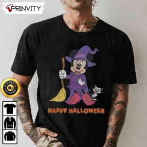 Minnie Mouse Witch Happy Halloween Sweatshirt Walt Disney Gift For Halloween Unisex Hoodie T Shirt Long Sleeve Prinvity 1