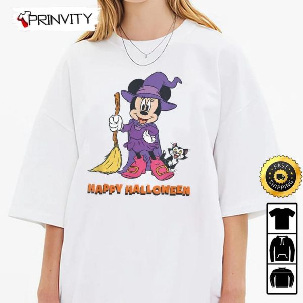 Disney Halloween Minnie Mouse Witch Minnie Mouse Witch Happy Halloween Sweatshirt, Walt Disney, Gift For Halloween, Unisex Hoodie, T-Shirt, Long Sleeve – Prinvity