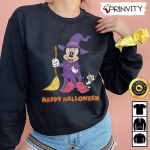 Minnie Mouse Witch Happy Halloween Sweatshirt Walt Disney Gift For Halloween Unisex Hoodie T Shirt Long Sleeve Prinvity 5