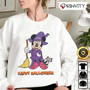 Minnie Mouse Witch Happy Halloween Sweatshirt Walt Disney Gift For Halloween Unisex Hoodie T Shirt Long Sleeve Prinvity 6