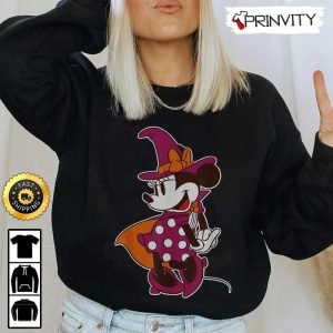 Minnie Mouse in Witch Halloween Sweatshirt Walt Disney Gift For Halloween Unisex Hoodie T Shirt Long Sleeve Prinvity 3 1