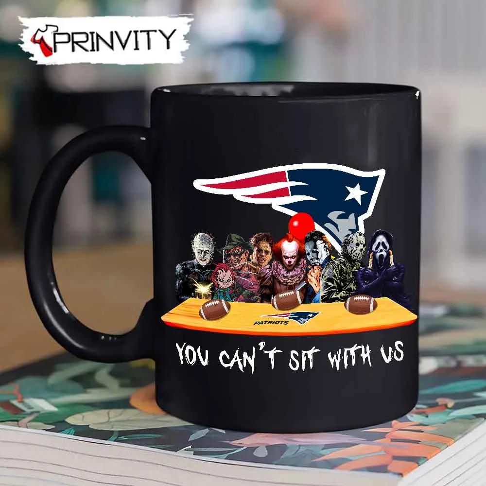 New England Patriots Horror Movies Halloween Mug, Size 11oz & 15oz, You Can't Sit With Us, Gift For Halloween, New England Patriots Club National Football League - Prinvity