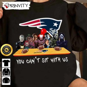 New England Patriots Horror Movies Halloween Sweatshirt, You Can’t Sit With Us, Gift For Halloween, National Football League, Unisex Hoodie, T-Shirt, Long Sleeve – Prinvity
