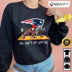 New England Patriots Horror Movies Halloween Sweatshirt You Cant Sit With Us Gift For Halloween National Football League Unisex Hoodie T Shirt Long Sleeve Prinvity 4