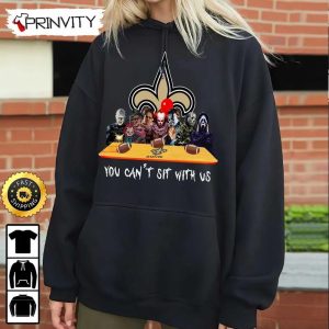New Orleans Saints Horror Movies Halloween Sweatshirt You Cant Sit With Us Gift For Halloween National Football League Unisex Hoodie T Shirt Long Sleeve Prinvity 5