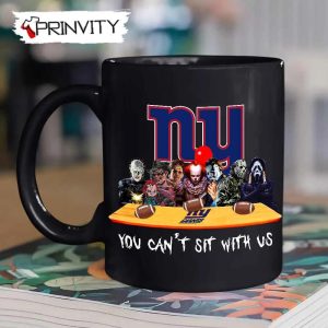 New York Giants Horror Movies Halloween Mug, Size 11oz & 15oz, You Can't Sit With Us, Gift For Halloween, New York Giants Club National Football League - Prinvity