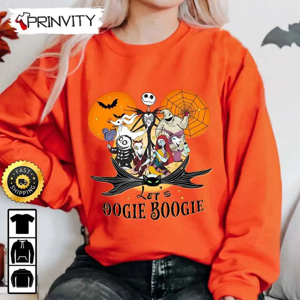 Nightmare Before Christmas Let's Oogie Boogie Sweatshirt, Jack Sally, Zero Dog, Walt Disney, Gift For Halloween, Unisex Hoodie, T-Shirt, Long Sleeve - Prinvity