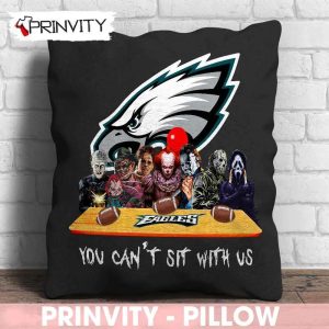 Philadelphia Eagles Horror Movies Halloween Pillow, You Can't Sit With Us, Gift For Halloween, Philadelphia Eagles Club National Football League - Prinvity 2