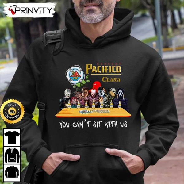 Pacifico Beer Horror Movies Halloween Sweatshirt, You Can’t Sit With Us, International Beer Day, Gift For Halloween, Unisex Hoodie, T-Shirt, Long Sleeve – Prinvity